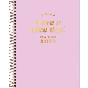 Agenda Planner Espiral Happy Rosa 2023 Tilibra