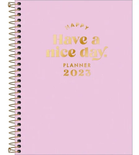 Agenda-Planner-Espiral-Happy-Rosa-2023-Tilibra-1X1UN