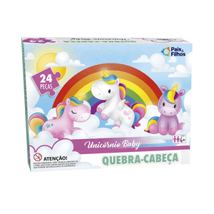 Brinquedo Educativo Quebra Cabeça Unicórnio Baby 24 Peças - Gala