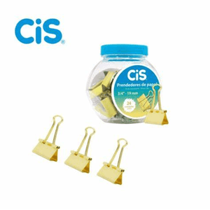 Clips Binder Metalico Ouro - Cis