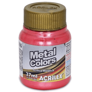 Tinta Acrílica Metal Colors   37  ml Vermelho 555 - Acrilex