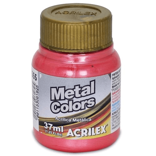 Tinta-Acrilica-Vermelho-37ml-Metal-Colors-555-Acrilex-1X1UN