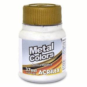 Tinta Acrílica Metal Colors   37  ml Branco 562 - Acrilex