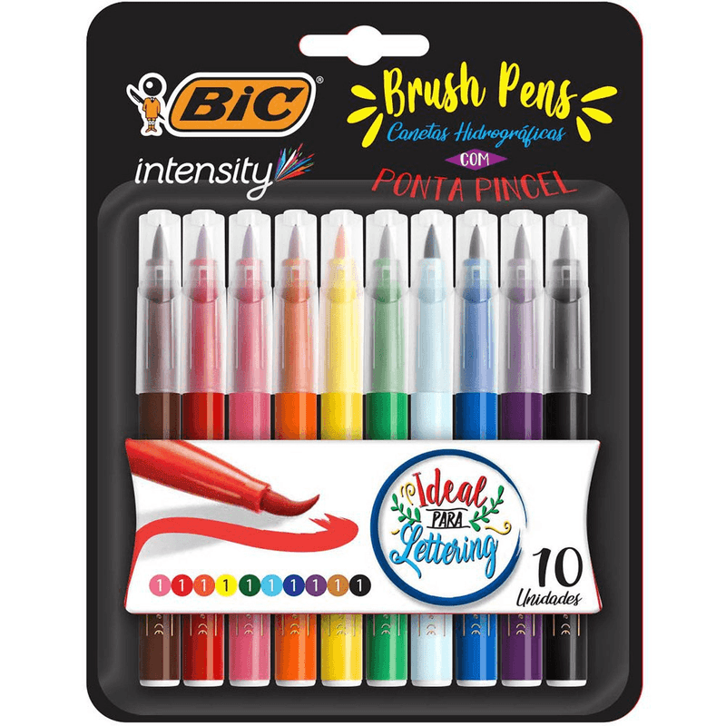 Caneta-Bic-Brush-Pen-Ponta-Pincel-Com-10-Unidades-1X1UN