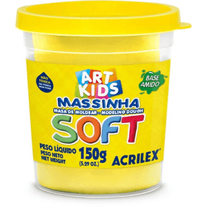 Massa Soft Glitter Amarelo 150 g  - Acrilex