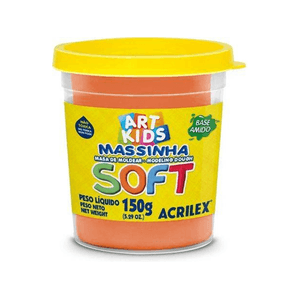 Massa Soft Glitter Laranja 150 g  - Acrilex