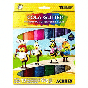 Cola Glitter Com 12 Cores 23G Acrilex