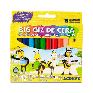 Big Giz de Cera Mult 12 Cores - Acrilex