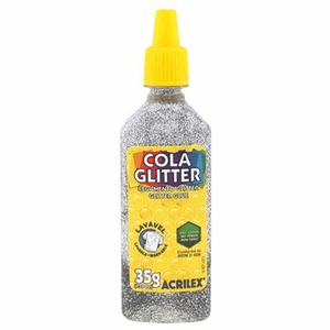 Cola Glitter Prata 23 g  - Acrilex