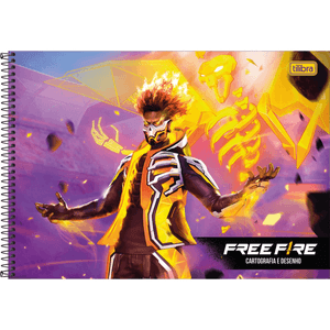 Caderno Capa Dura  Espiral    Desenho Free Fire 80 Folhas - Tilibra