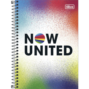 Caderno Capa Dura  Espiral 1/4 Now United 80 Folhas - Tilibra