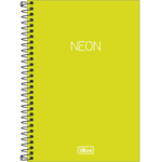 Caderno-Sem-Pauta-Espiral-1-4-Neon-Verde-Lima-80-Folhas-Tilibra-1X1UN