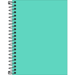 Caderno-Capa-Flexivel-1-8-Sem-Pauta-Neon-Azul-Turquesa-80-Folhas-Tilibra-1X1UN