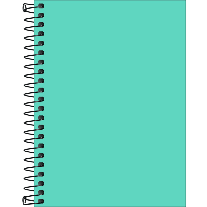 Caderno-Capa-Flexivel-1-8-Sem-Pauta-Neon-Azul-Turquesa-80-Folhas-Tilibra-1X1UN