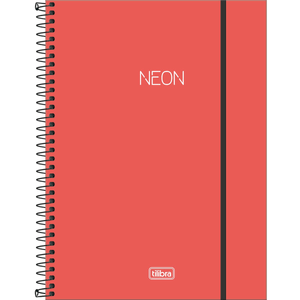 Caderno Espiral 10 Matérias Laranja Neon 160 Folhas Tilibra