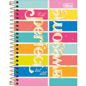 Caderno Capa Dura  Espiral 1/8 Be Nice 80 Folhas - Tilibra