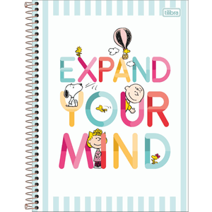 Caderno Capa Dura  Espiral  Snoopy 1 Matéria 80 Folhas - Tilibra