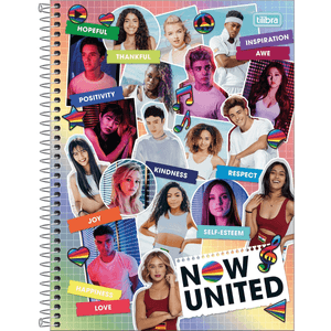 Caderno Capa Dura  Espiral Now United 1 Matéria 80 Folhas - Tilibra