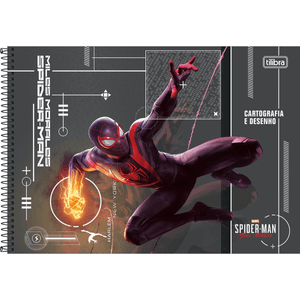 Caderno Capa Dura Espiral Para Desenho Homem Aranha 80 Folhas Tilibra