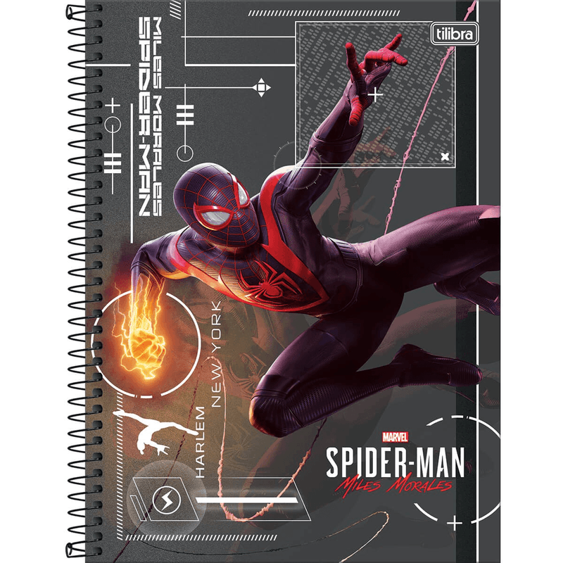 Caderno-Espiral-Capa-Dura-10-Materias-Spider-Man-160-Folhas-Tilibra-1X1UN