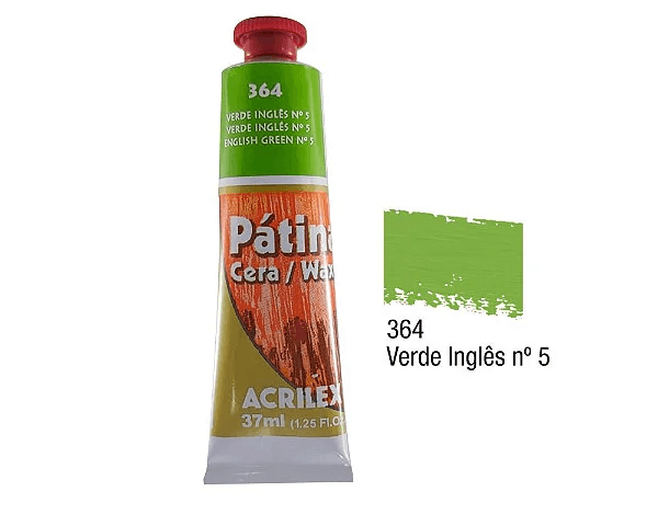 Tinta-Patina-Cera-Verde-Ingles-364-37ml-Acrilex-1X1UN