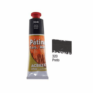 Tinta Pátina Cera Preta 320 37ml Acrilex