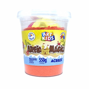 Areia Magica  550 g  Laranja - Acrilex