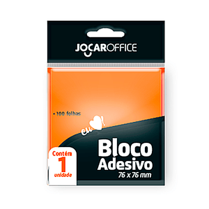 Bloco Adesivo 76X102 Laranja/Neon 100 Folhas - Jocar