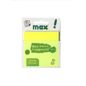 Bloco Adesivo Clear Note Verde 50 Folhas - Maxprint