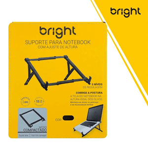 Suporte Regulavel /P Notebook Preto  - Bright