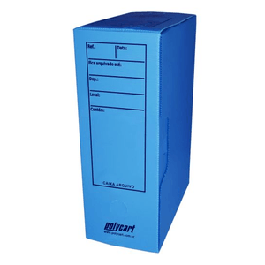 Caixa Arquivo Morto Ecobox  Azul - Polycart