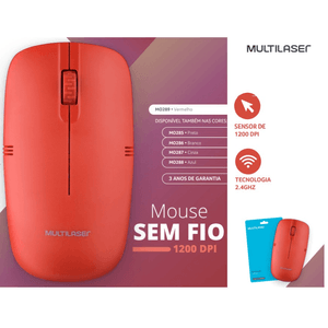 Mouse MULTILASER S/FIO2.4ghz VM MO289