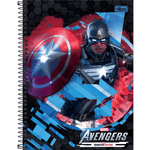 Caderno-Espiral-Capa-Dura-10-Materias-Avengers-Gamer-160-Folhas-Tilibra-1X1UN