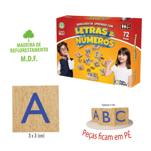 BRINQ ED GALA APR COM LETRAS E NUM 72PC