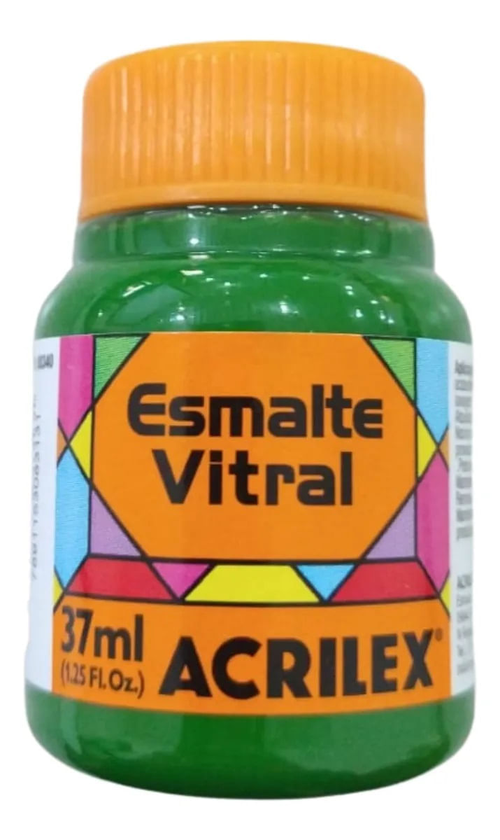 Esmalte-Vitral-Verde-37ml-Acrilex-1X1UN