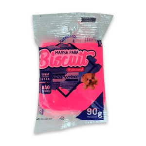 MASSA BISCUIT ROSA 90G POLYCOL