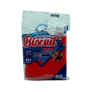 MASSA BISCUIT VERMELHO 90G POLYCOL