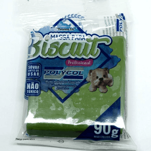 MASSA BISCUIT VERDE OLIVA 90G POLYCOL