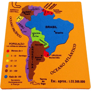 Cartela Mapa Amer Do Sul - Evamax