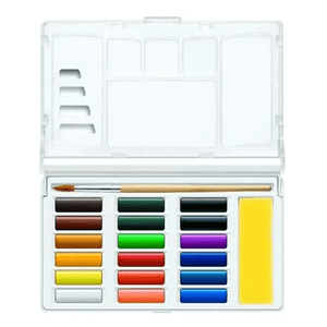 Aquarela Em Pastilha 18 Cores Watercolor Graf Cis