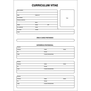 Curriculum Vitae Folha Única - Tilibra