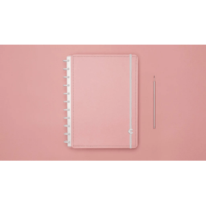 Caderno Inteligente Rose Pastel 80 Folhas Grande