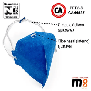 Máscara PFF2 Sem Válvula Azul - Átomos