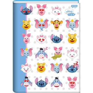 Caderno Brochura Capa Dura 1/4 Disney Emoj 48 Folhas - Jandaia