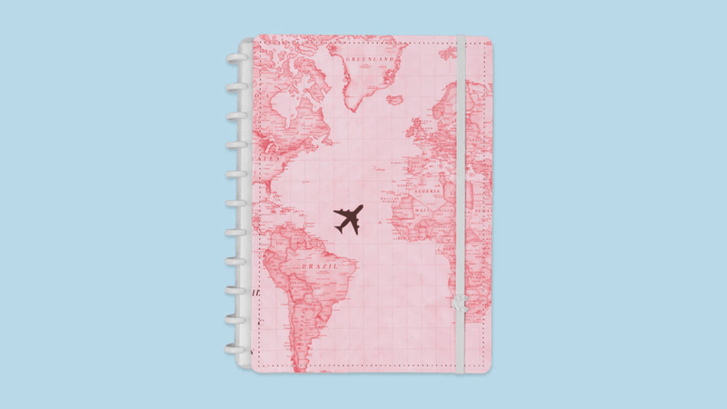 Caderno-Inteligente--By-Gocase-Mapa-Mundi-Rosa-80-Folhas-A5-1X1UN