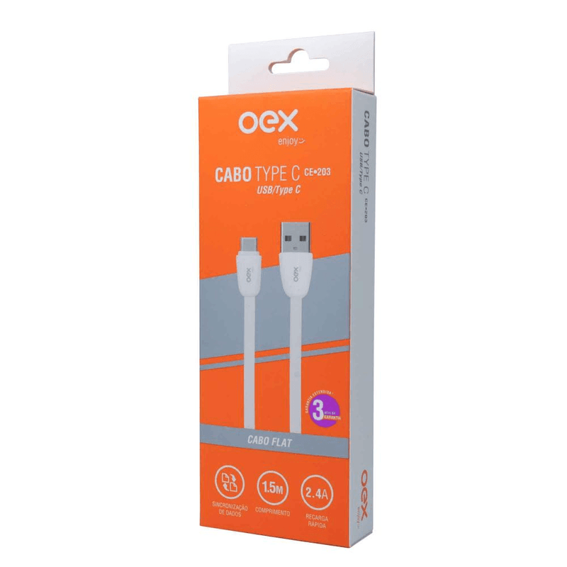 CABO-TYPE-C-SIMPLES-USB-TYPEC-CE203-OEX-1X1UN