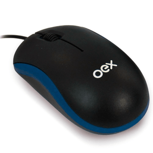 Mouse Optico Preto  Azul Ms103 - Oex