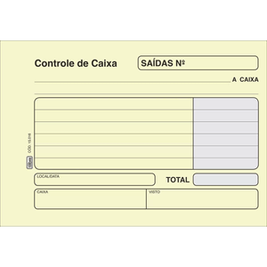 Controle De Caixa Saída Amarelo 100 Folhas Tilibra