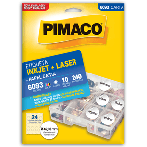 Etiqueta Carta 6093 Laser C/ 240 Unidade - Pimaco