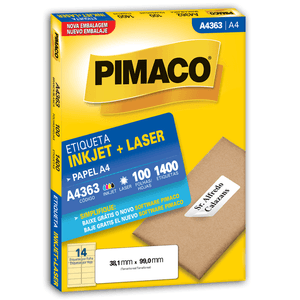 ETIQUETA PIMACO A4363 ENV COM 1400 UND